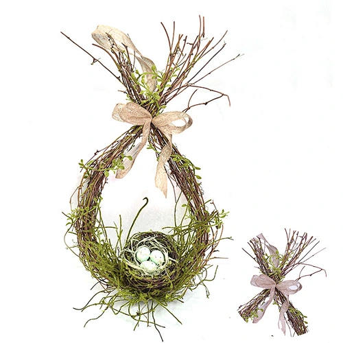 Made In China spring floral Easter Candle Ring Egg Wreath Hand Wrapped wreath