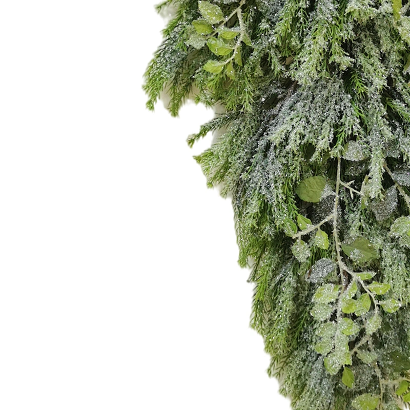 New Design Eco-Friendly Real Touch bush 81.28cm Christmas decorations green bush with snow