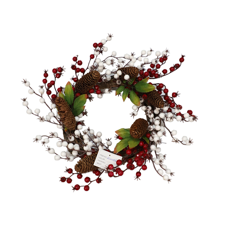 Best Sales Home Party Decor Garland Decorative Christmas Artificial Wreath With Lights