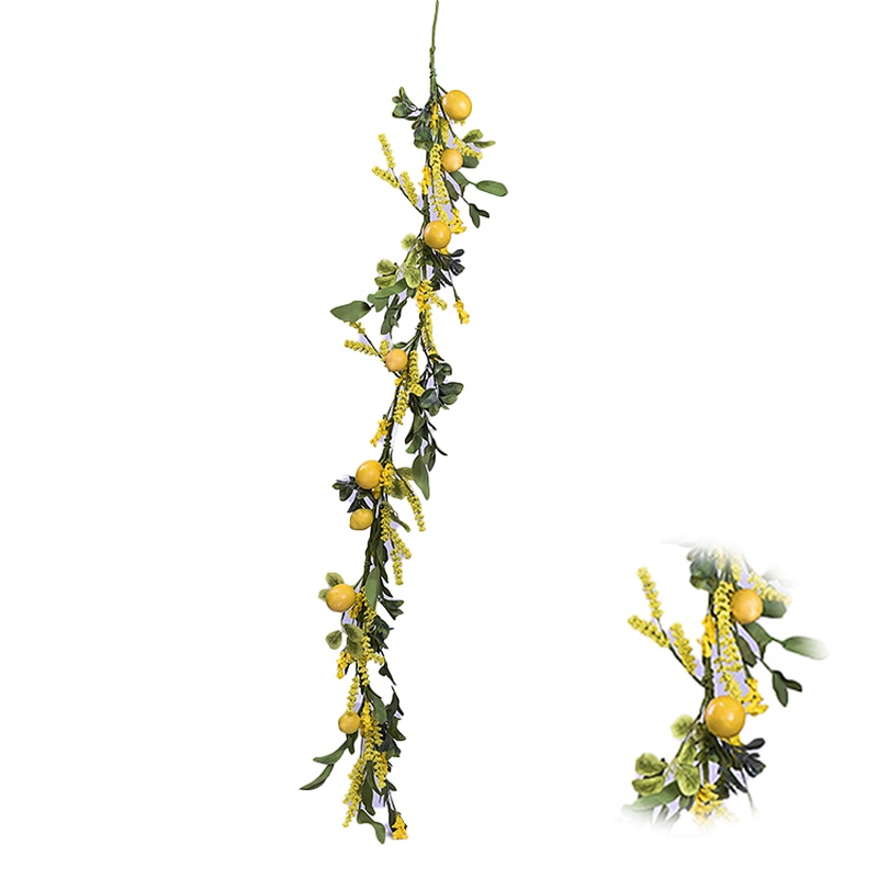 New Design artifical plant Wild Flower Garland home decoration handmade Lemon Garland