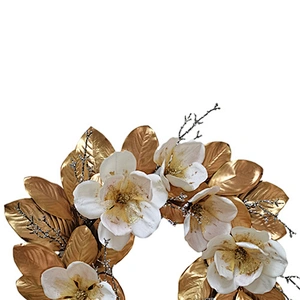 Eco-Friendly Large Glitter Wreath Christmas Decorations Luxury Magnolia Leaves Wreath