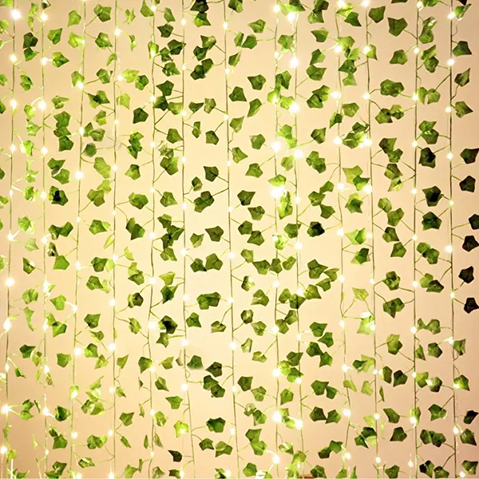 Ivy Garlands Artificial Vines Bedroom Decor Ivy Leaves Greenery Faux Hanging Plants Green Artificial Flowers Decor for Home