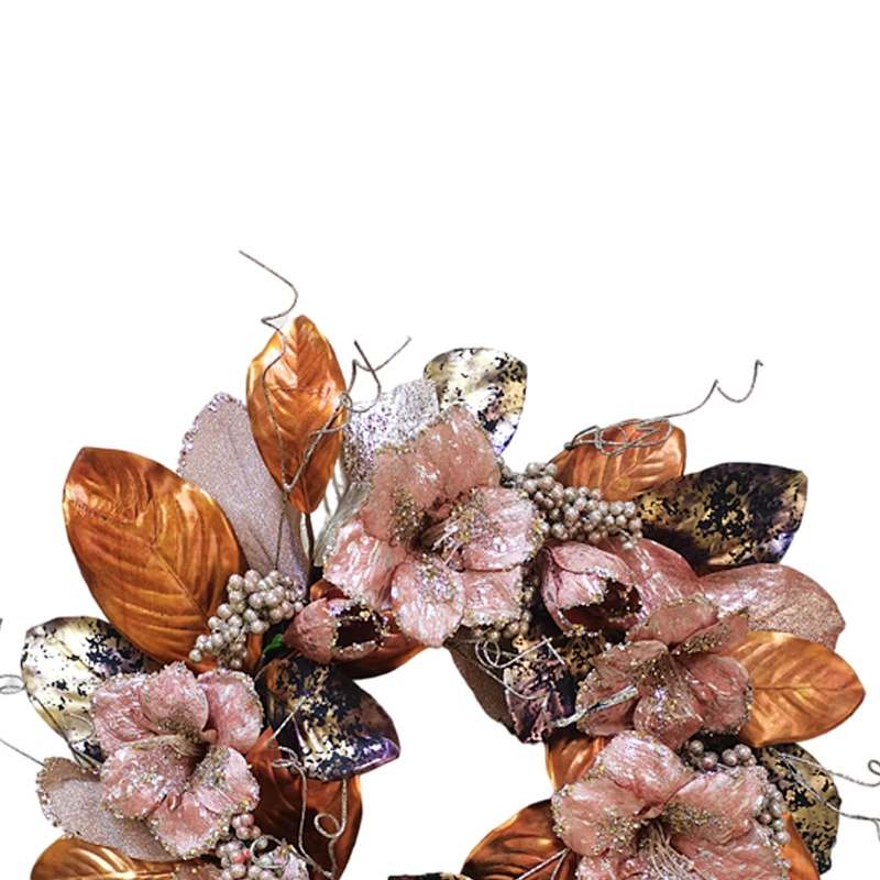 Christmas decorations Arts And Crafts 71.1/40.6cm leaves with Hand Wrapped Floral