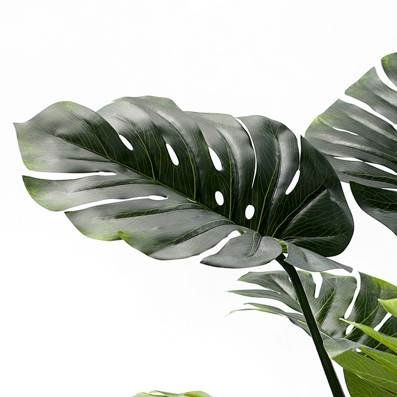 New Design Real Touch  Plant Charming Monstera Adansonii Variegated New Products Artificial Plastic Monstera Plants