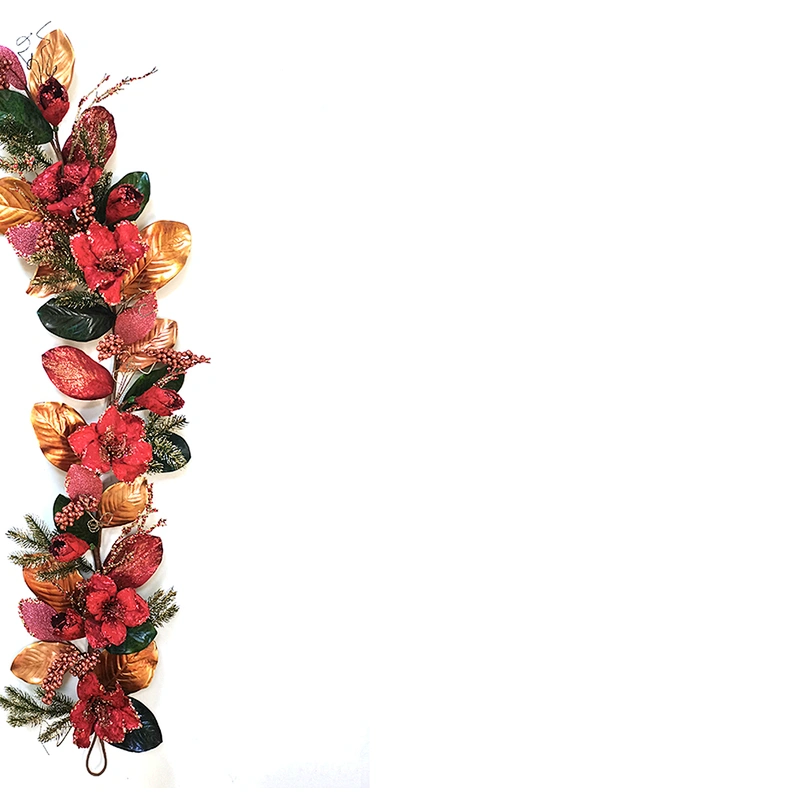 Hand Wrapped Floral with berry Artificial flowers 182.9cm Christmas decorations Artificial flowers