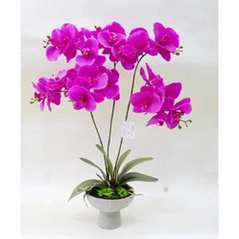 Orchid Flowers Artificial flowers  Arrangements Home Wedding Decor Pink Purple Green White with pot