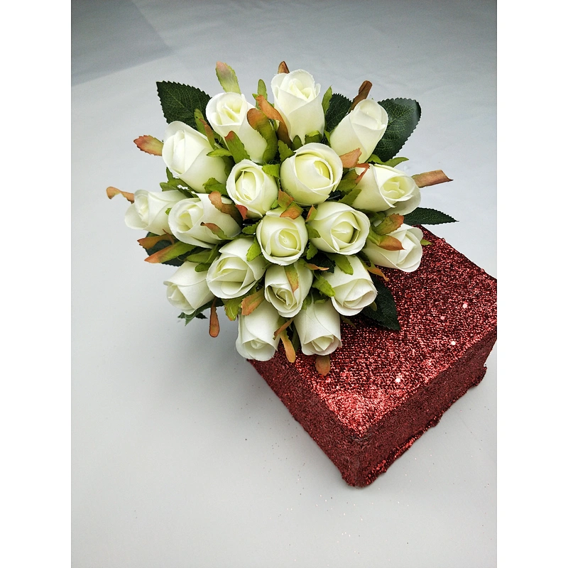 SILKYWAY ROSE BUSH ARTIFICIAL FLOWER 1002-HB-18T