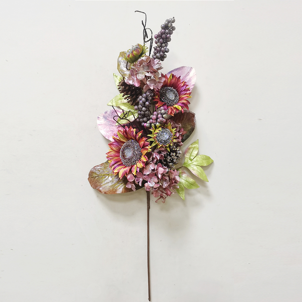 High quality good supplier autumn spring floral artificial flower wholesale real touch wreath wreath decorations