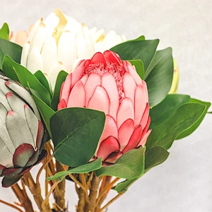 Wholesale Fashion Christmas Decorations Protea-Q green Artificial Flowers 70cm Golden Flowers Protea-Q green Flowers
