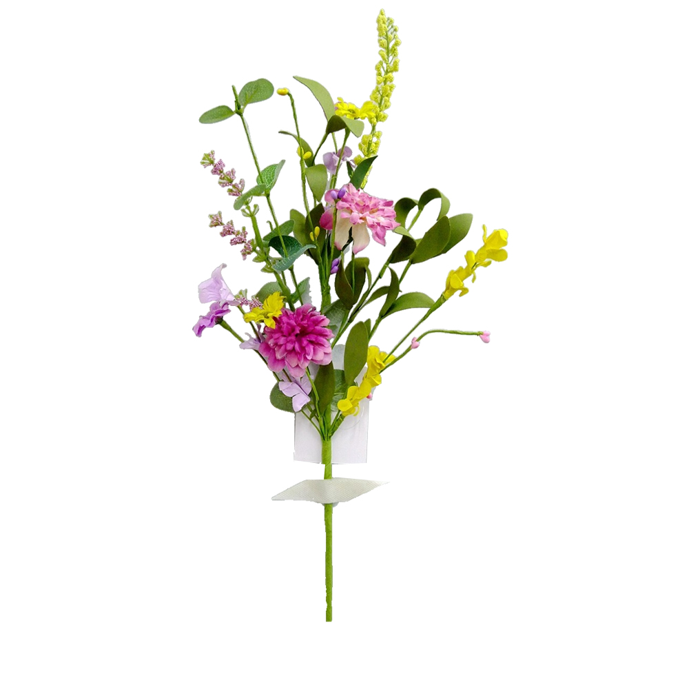 New Design 52cm Spring eucalyptus wild flower wreath decorations artificial spring wreath Faux Flower