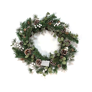 New Arrival 2020 Wholesale Artificial Xmas Christmas Hair Accessory Flower Wreath