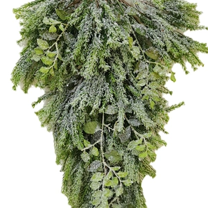 New Design Eco-Friendly Real Touch bush 81.28cm Christmas decorations green bush with snow