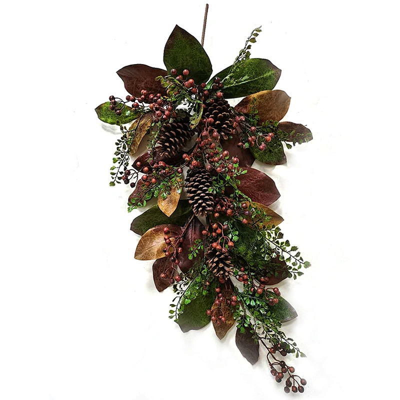 New Design Real Touch wreath Nordic Style Outdoor Indoor Colorful Artificial Wedding Christmas Wreath