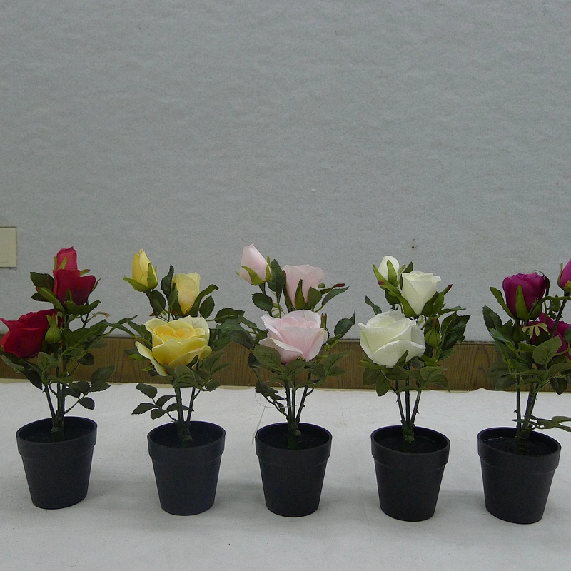 Wholesale Fashion Warm decoration Spring Spray Pink Rose Home Door Decorations Artificial Pink Rose