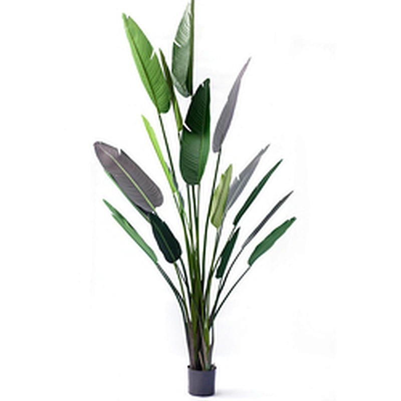 Free Samples Outdoor Green Bonsai Banana Leaf Plants Artificial Tree For Living Room Decoration