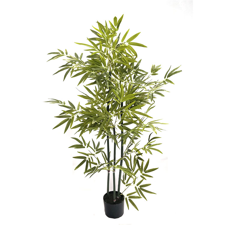 Nearly Natural Chinese Decoration Thin Wall Green Bamboo Plants Synthetic Artificial Bamboo Tree For Sale