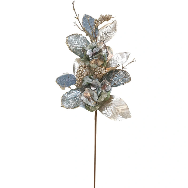 New Design artificial glitter spray Magnolia leaves plants 99.06cm Handy Carfts plants