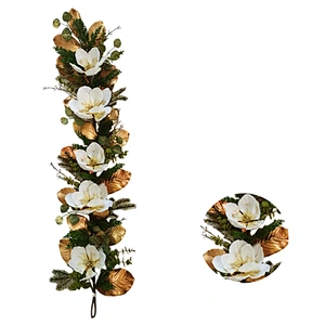 Christmas decorations Artificial flowers Hand Wrapped Floral 152.4cm leaves spray Artificial flowers