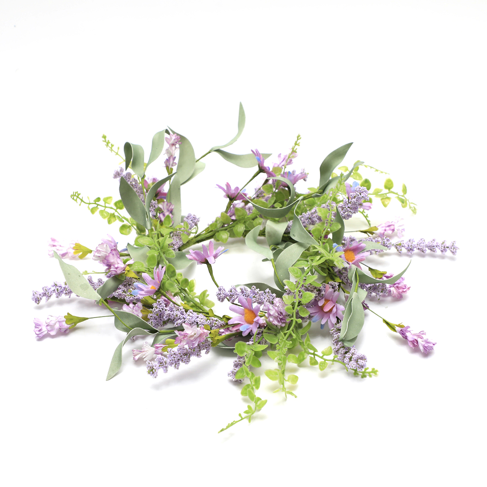 New Design artificial decoration simulation wreath Lilac wreath with silver dollar Faux Flower Realistic