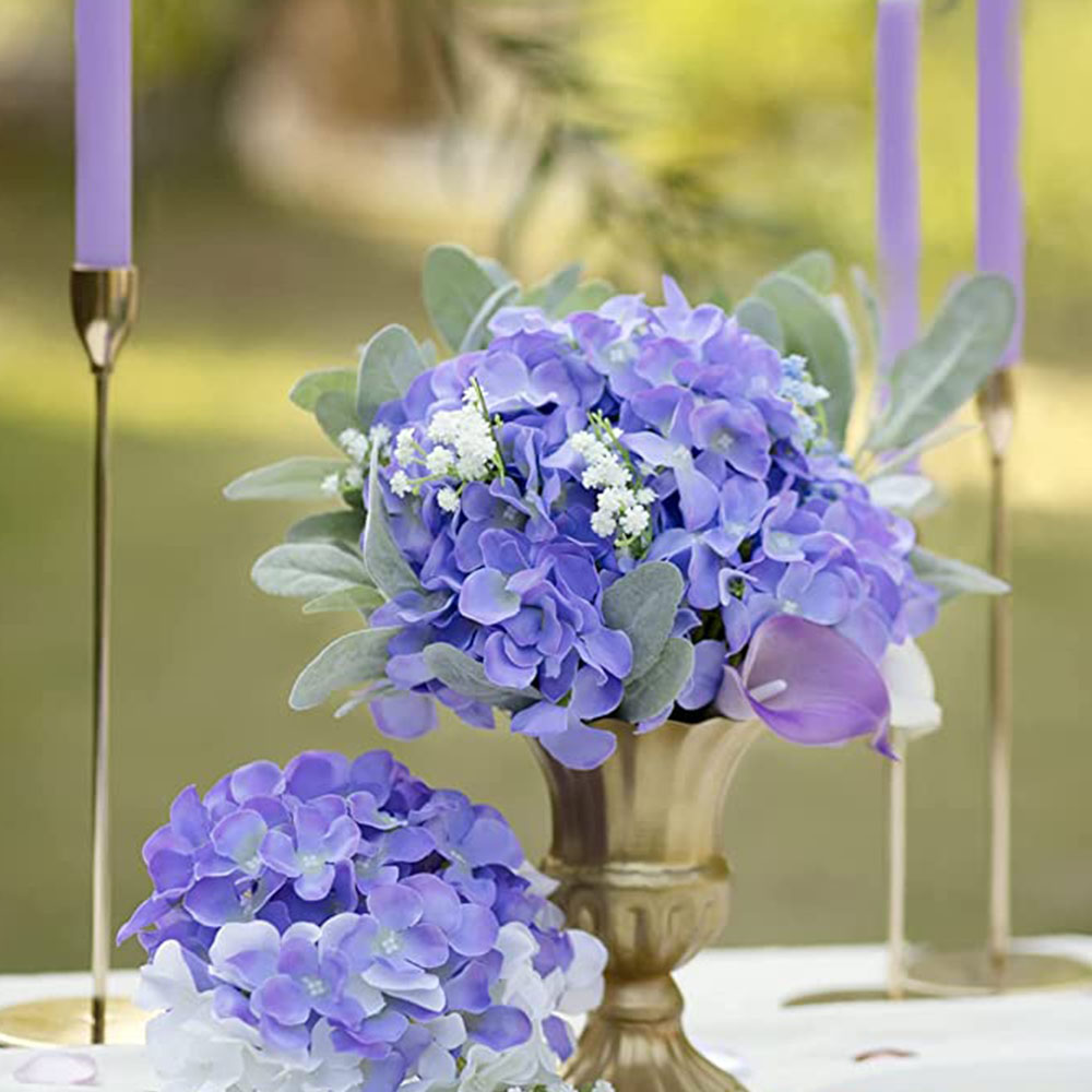Decor Purple Hydrangea Artificial Flower Balls Plant Artificial Flower Balls Balcony Wedding for sale