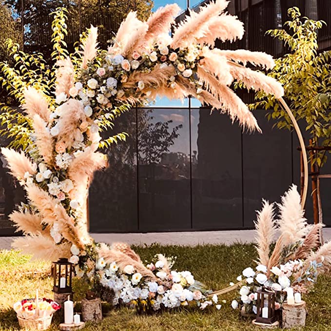 Faux Pampas Grass Decor Tall Fluffy Pampas Grass Branches Flowers Filler Home Wedding Decor