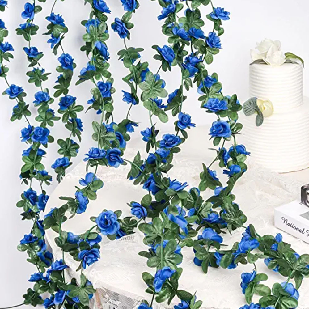 Artificial Vine Flowers Plants Artificial Flower Hanging Rose Ivy for Home Hotel Office Wedding Party