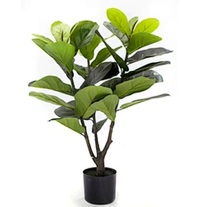 Hot wholesale Artificial Fiddle Leaf Fig Tree Plastic Plants Fiddle Tree For Shopping Mall Decoration