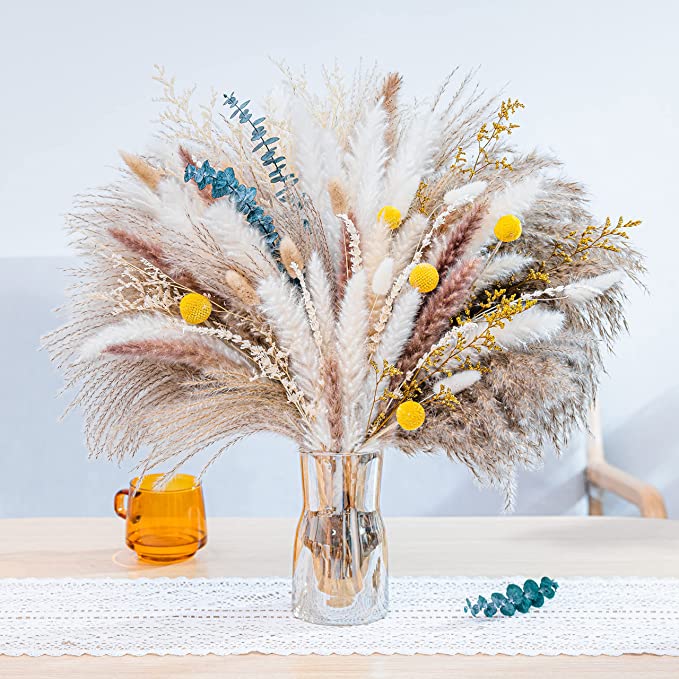 Wholesale Home Decor Pampas Grass Bunny Tail Eucalyptus Natural Pampas Grass Wedding Outdoor Decorations