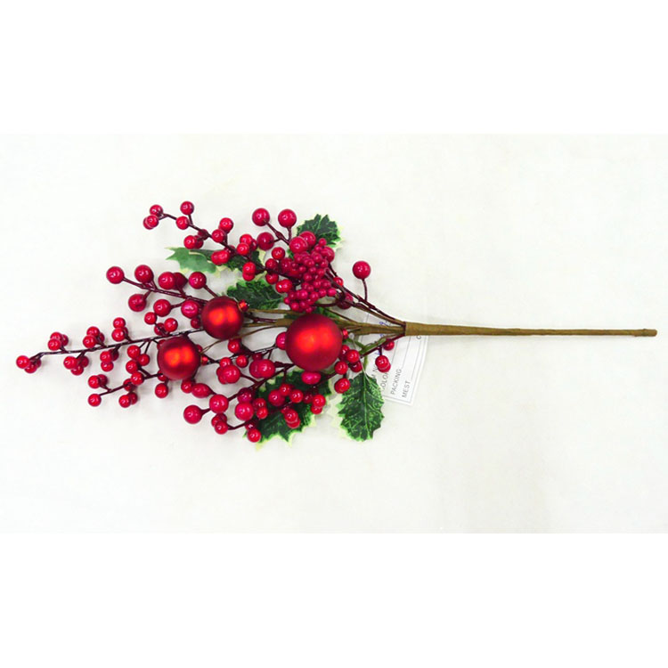 Custom Wholesale fashion artificial home artificial artificial silk flowers spray with white berry flowers artificial faux flow
