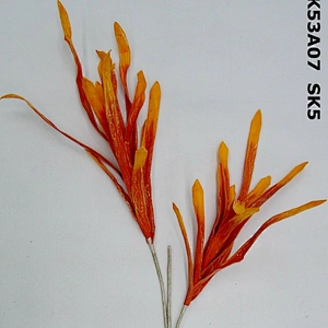 Wholesale Plastic orange Plants Wedding Bouquet Artificial Flower Gifts And Decorations