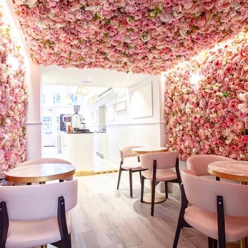 Rose Silk Flower Wedding 40x60cm Home Room Christmas Wall Decoration Background Of Shopping Mall Wall Artificial Flowers