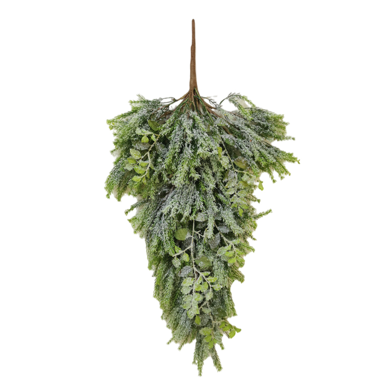 New Design Eco-Friendly Real Touch bush 81.28cm Christmas decorations green bush with snow