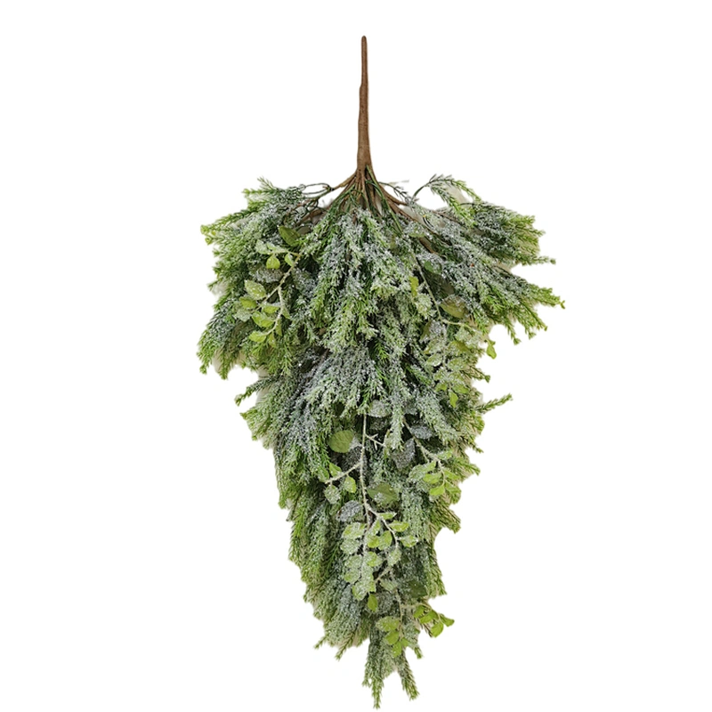 New Design Eco-Friendly Real Touch bush 81.28cm Christmas decorations green bush with snow