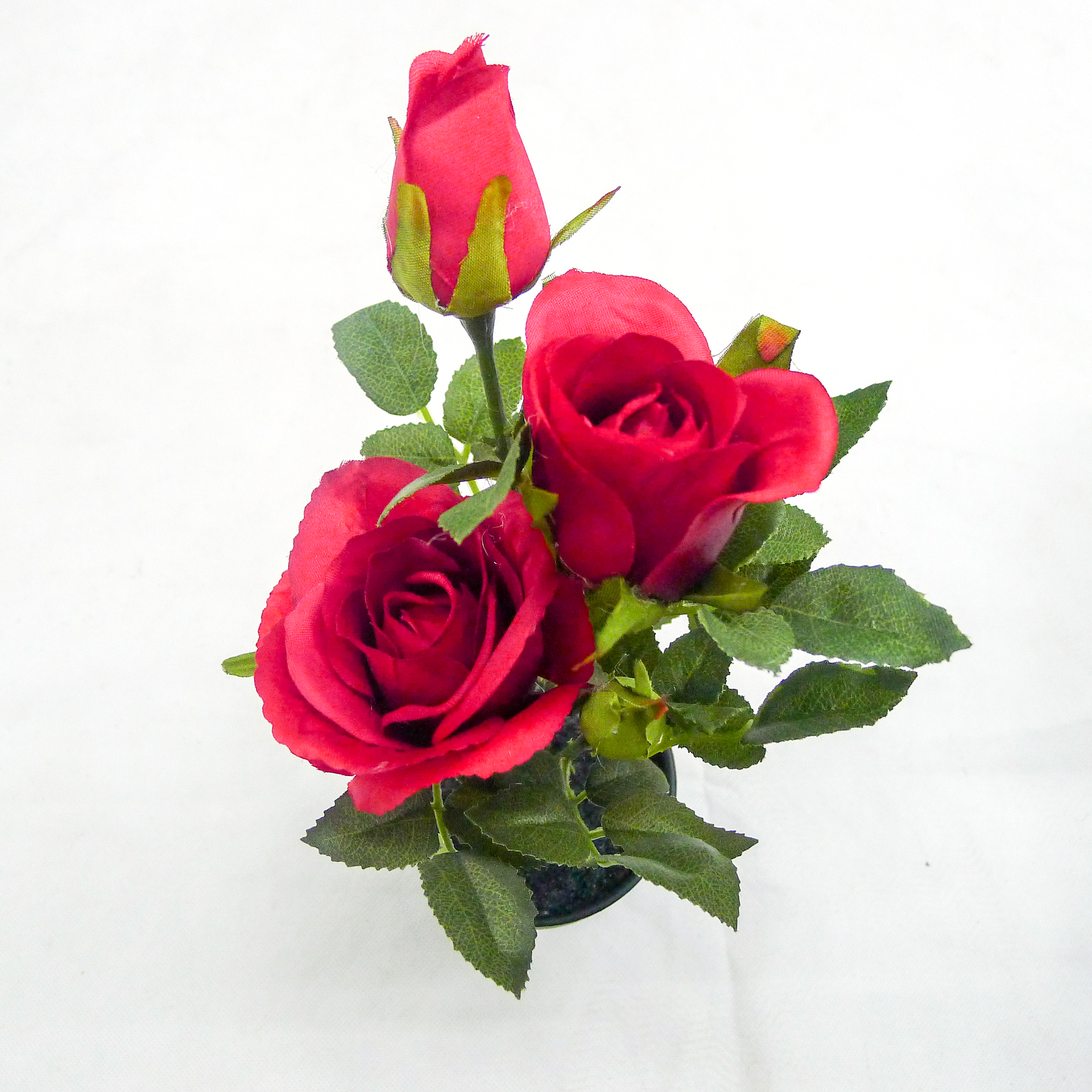 Warm decoration True touch Spring Spray red Rose Champagne Flowers Leaves Artificial red Rose Flowers