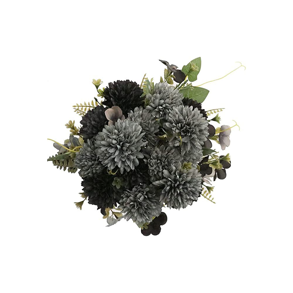 Home Decoration Artificial Flowers Chrysanthemum Ball Silk Faux Bouquet Decor Realistic Artificial Flowers ball for Wedding