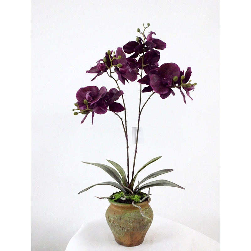 Hot sale Wholesale Orchid Artificial Flower with Pot  Orchid Plant/Flower Artificial Orchid In Pot