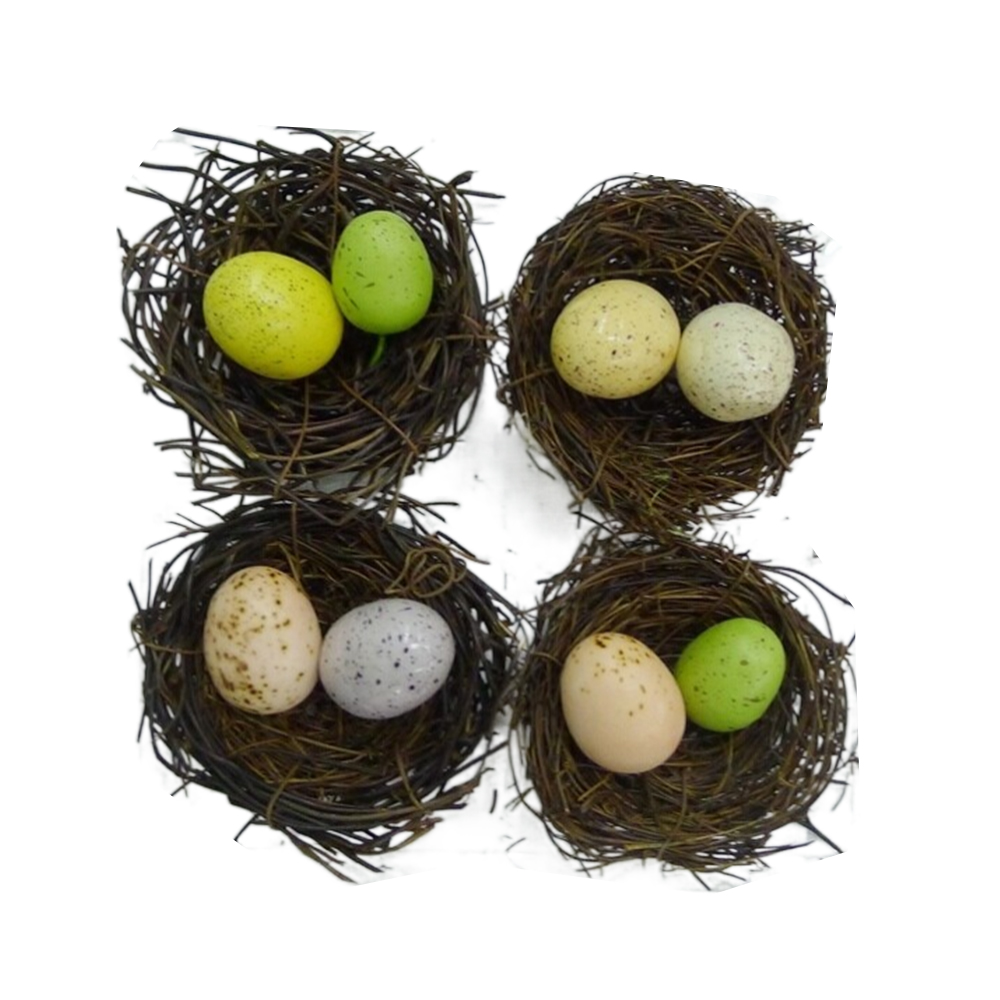 Custom Ornaments 10cm Artificial Spring Dogwood Wreath Soft Yellow Wreath Decorations