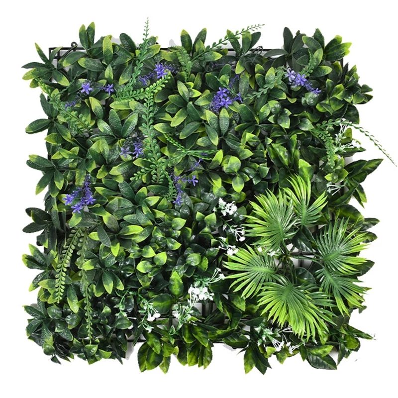 Wall Panel Outdoor Eucalyptus 50*50CM Green Plant Wall False Lawn Home Garden Wedding Background Decoration Artificial Flower
