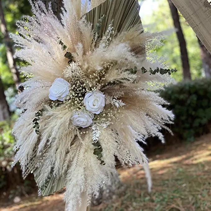 Decor Pampas Flower Arch Grass Arrangement Wedding Decor White Pampas Grass Wedding Backdrop Wedding