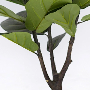 Hot wholesale Artificial Fiddle Leaf Fig Tree Plastic Plants Fiddle Tree For Shopping Mall Decoration
