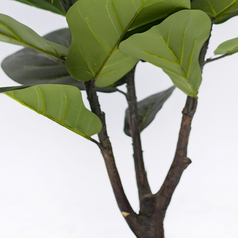 Hot wholesale Artificial Fiddle Leaf Fig Tree Plastic Plants Fiddle Tree For Shopping Mall Decoration