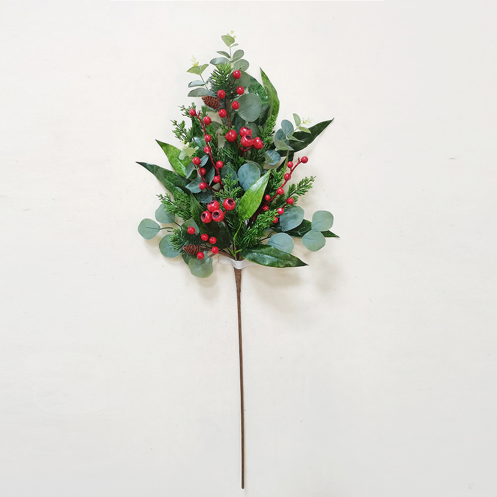 Custom sign wholesale home artificial flower faux flower spray with leaves wreath for home decoration