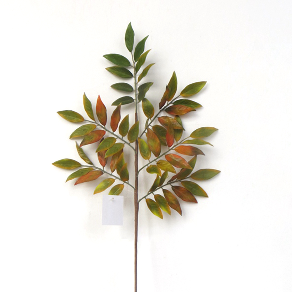 New Style Of Decoration Single Fern Leaves 76cm Champagne Flowers Glitter Spray Flowers For Sale