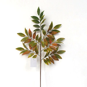 New Style Of Decoration Single Fern Leaves 76cm Champagne Flowers Glitter Spray Flowers For Sale