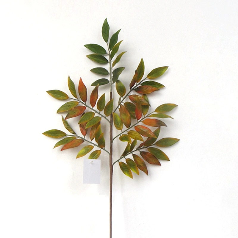 New Style Of Decoration Single Fern Leaves 76cm Champagne Flowers Glitter Spray Flowers For Sale