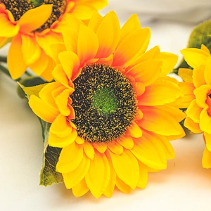 Spring arts artificial leaves Sunflower yellow Flowers Wreath Real summer artificial Sunflower yellow