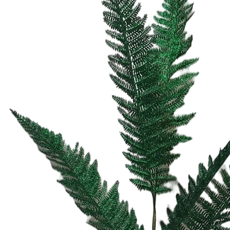 New Style Of Decoration Single Fern Leaves 104.14cm Champagne Flowers Glitter Spray Flowers For Sale