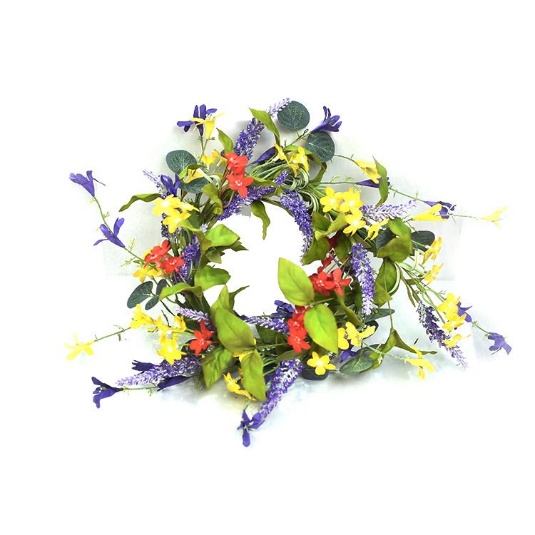 17cm Lavender eucalyptus wild flower mixed wreath personalized wreaths for home decoration