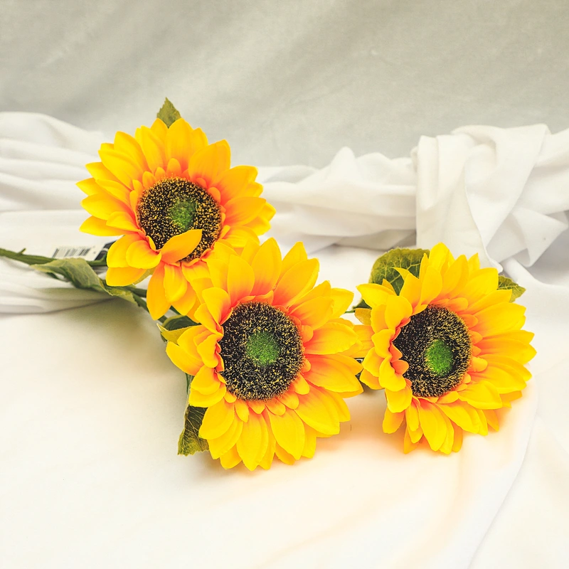 Spring arts artificial leaves Sunflower yellow Flowers Wreath Real summer artificial Sunflower yellow