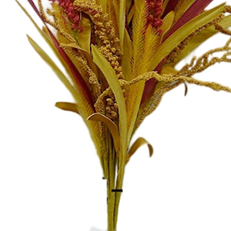 High Quality Affordable Wholesale Red And Yellow Spray 82cm Autumn Home Decor Artificial Autumn Wheat